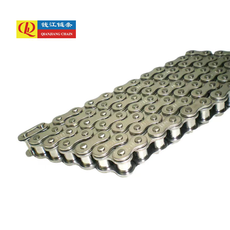 Roestvrijstalen precisierollenkettingen met korte steek