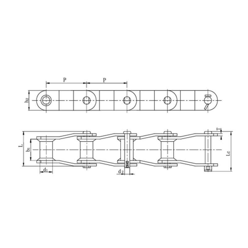 Gelaste stalen kettingen met gebogen schakels